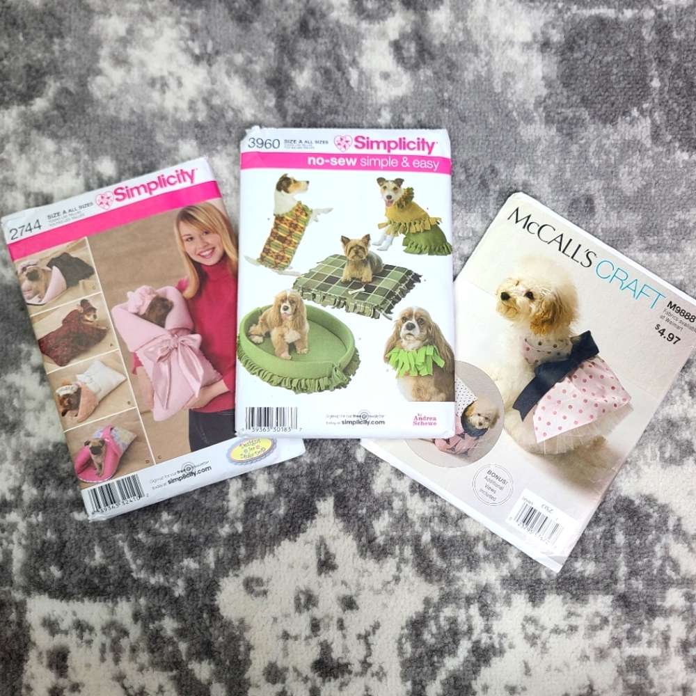 Simplicity McCall's Craft Sewing Pet Dog Puppy Carrier Pillow Blanket Sewing